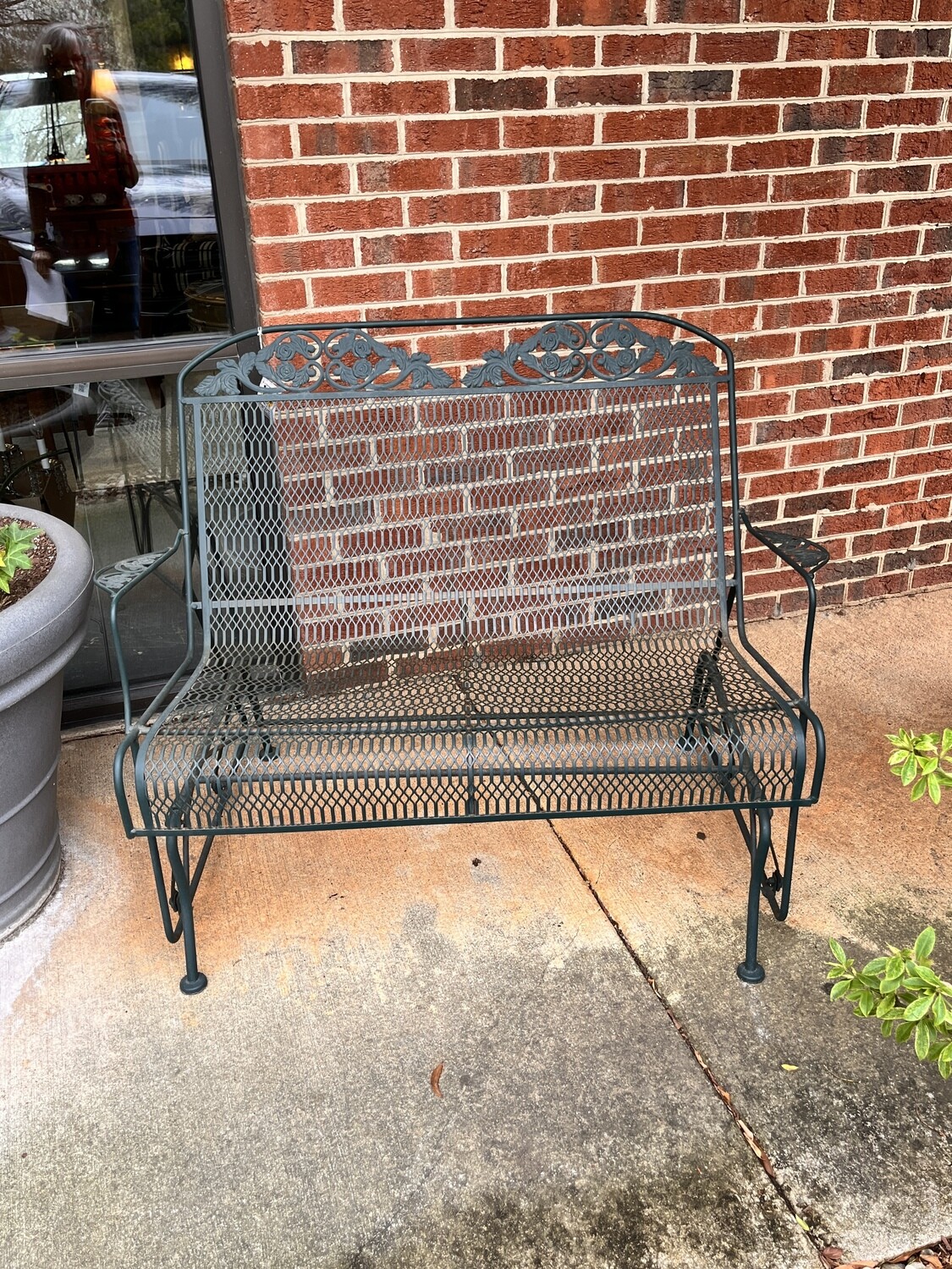 Vintage Wrought Iron Loveseat Glider