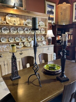 Wrought Iron Floor Candle Stand with Candle