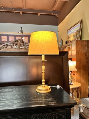 Hand Carved Wood Lamp