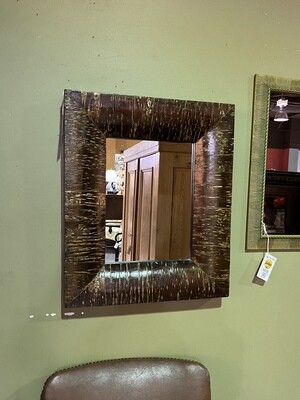 Mirror with Wide Wood Frame
