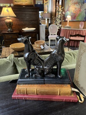Seated Greyhound Bookends