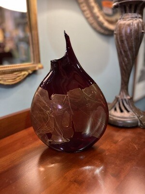 Signed Blown Art Glass Vase