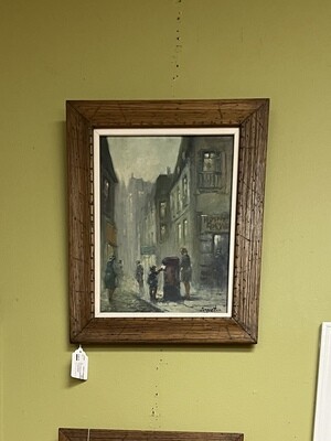 Original Oil on Canvas - Midcentury Street Scene #1