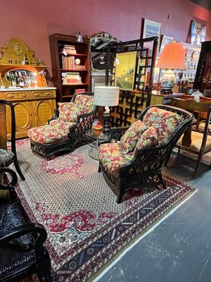 Tradewinds Sunroom Furniture - Two Chairs; One Ottoman