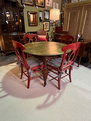 Antique Table with Four Chairs