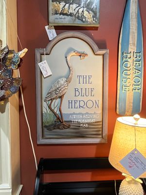 &quot;The Blue Heron&quot; Beach-style Sign