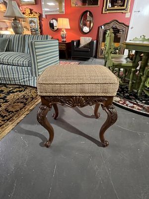 Vanity Stool with Upholstered Seat