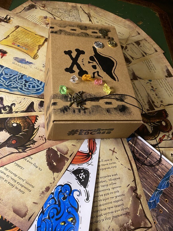 La Misión Pirata - Escape room en caja - todo incluido - 15 minutos de preparación