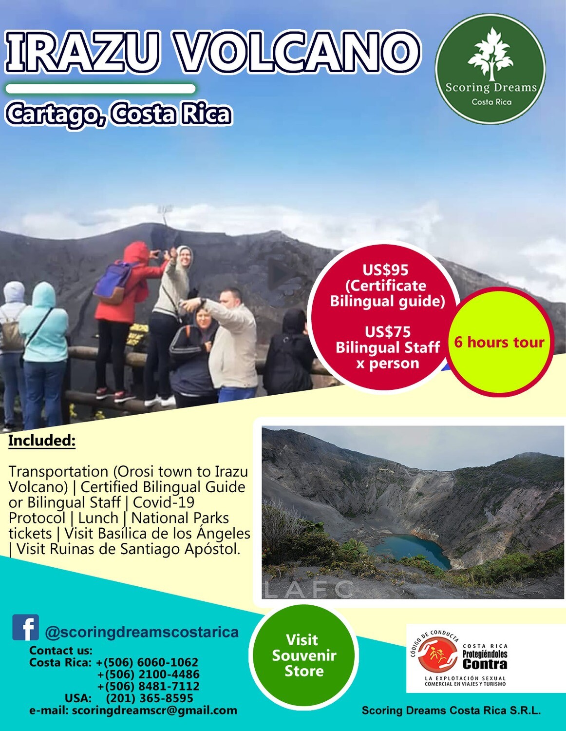 Irazu Volcano. Rate per person
