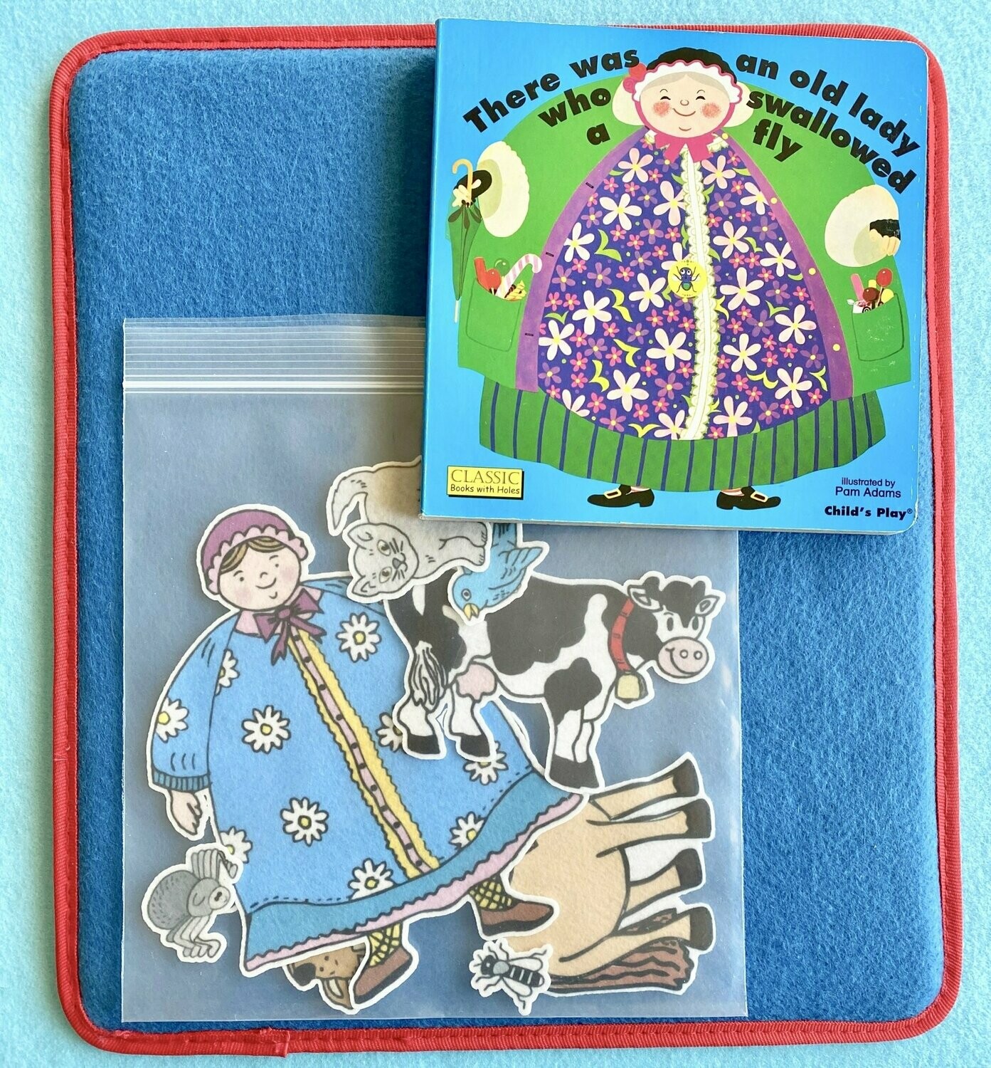 There Was An Old Lady Who Swallowed A Fly Felt Flannel Board Story Pellon 