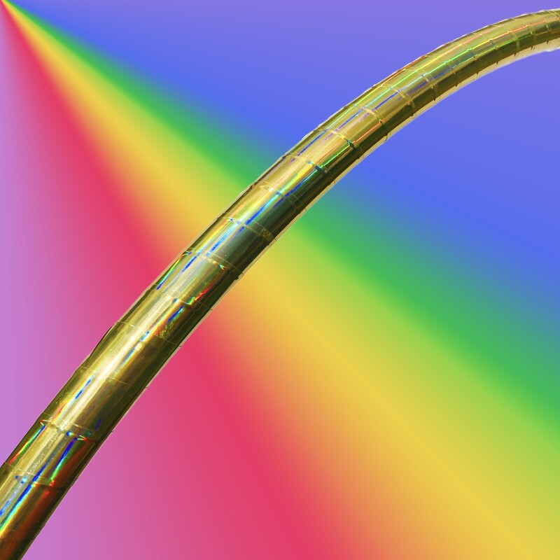 Holographic Gold Hoop