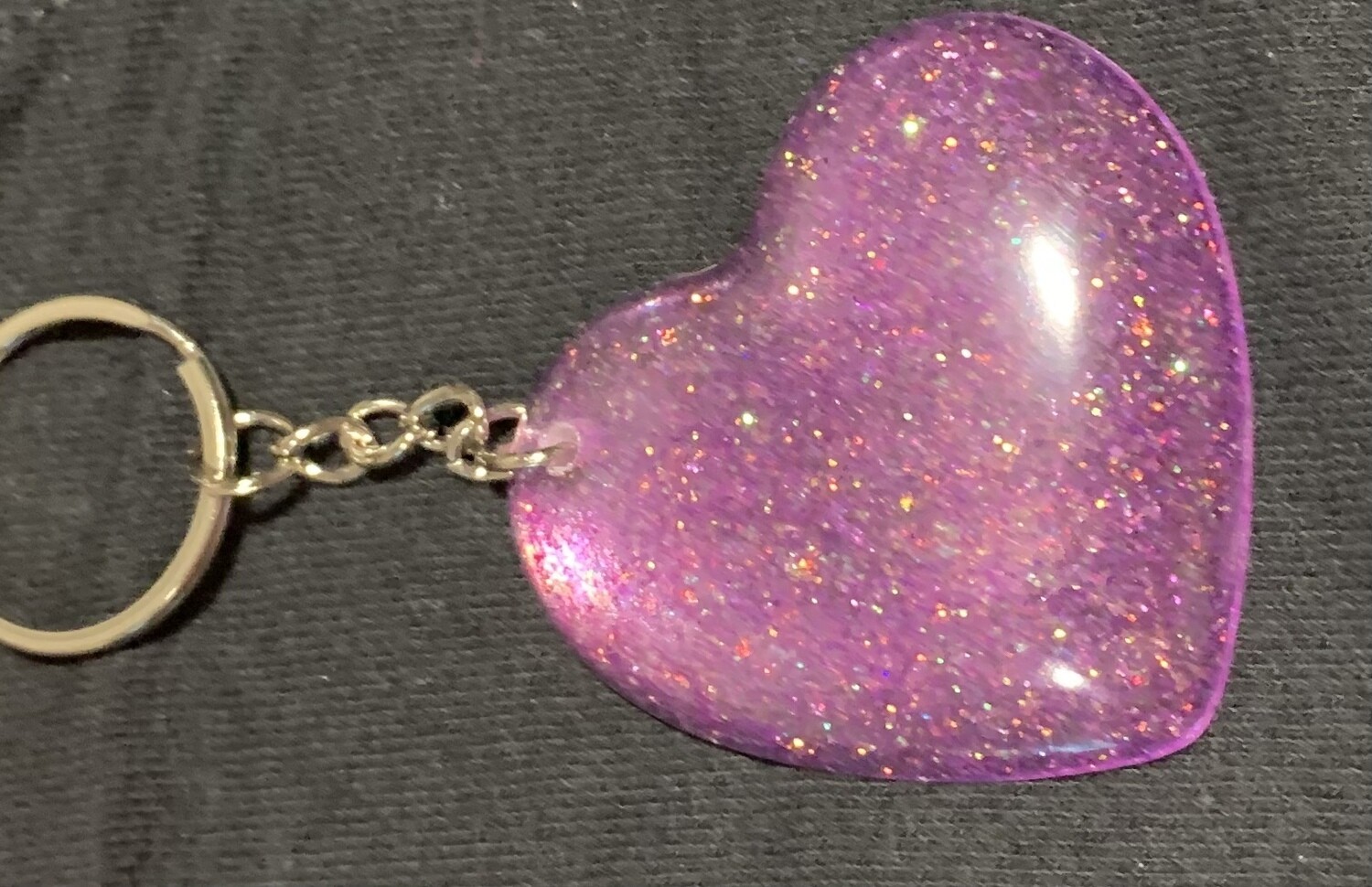 Glitter Heart Keychain