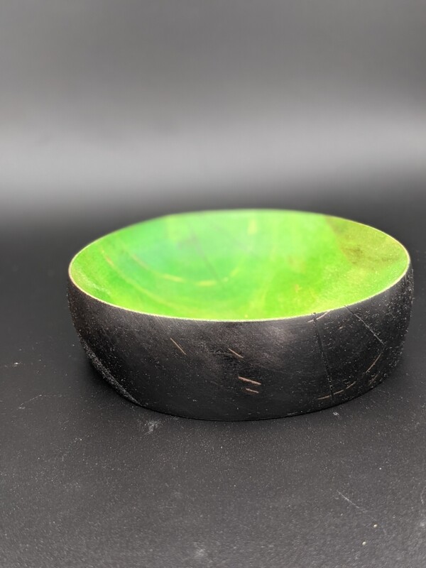 Green and Black Maple Bowl