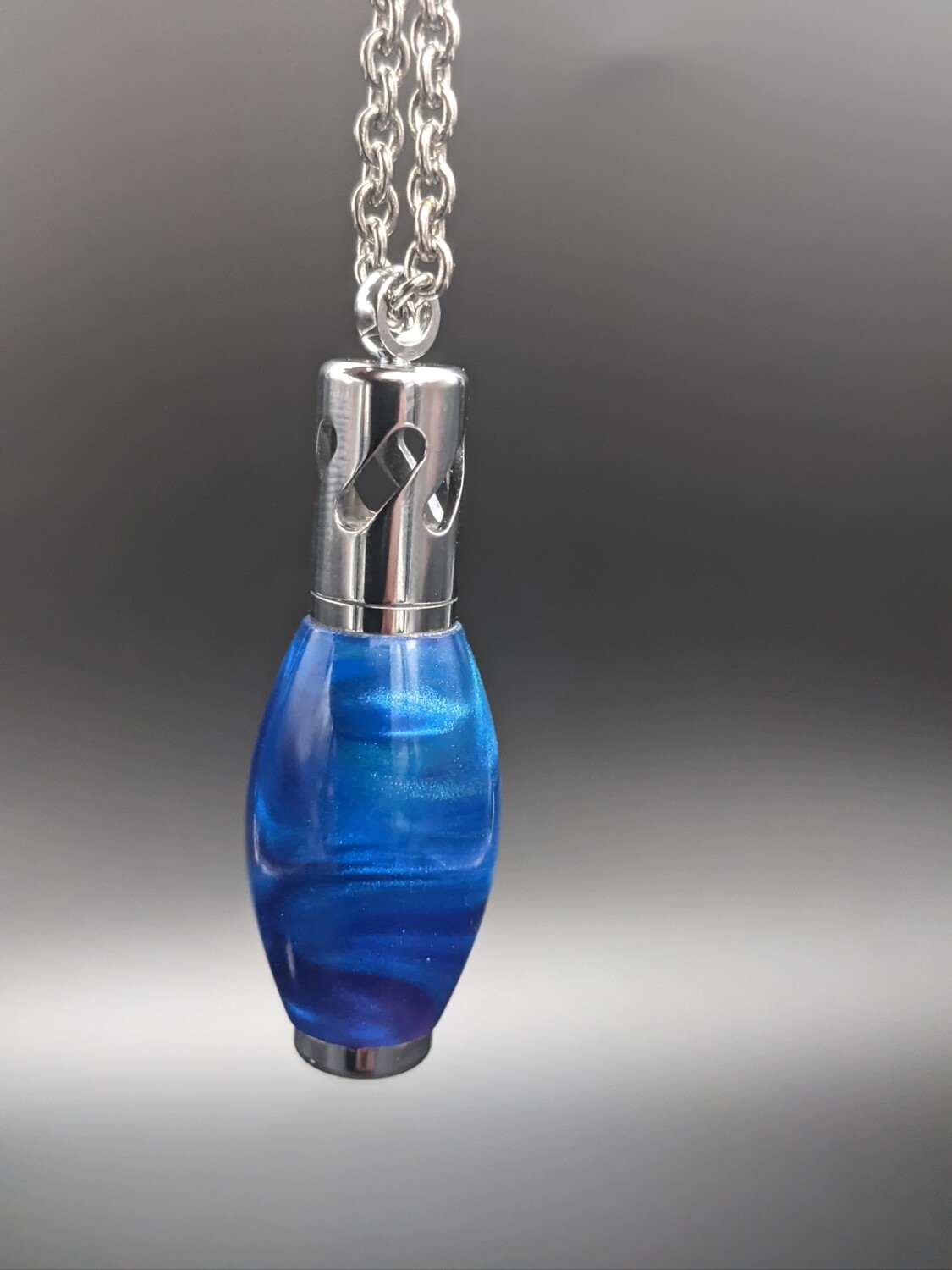 Aromatherapy Necklace, Necklace: Blue, Purple, and Green