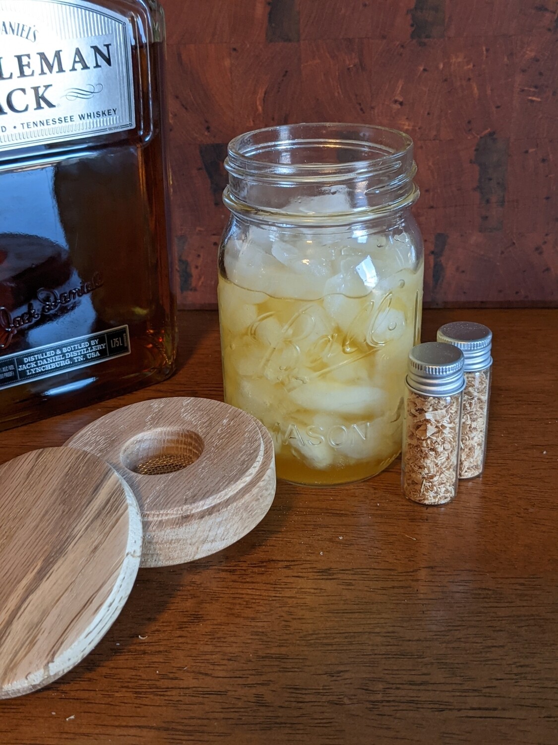 Cocktail smoker - mason jar, Smoker: Oak