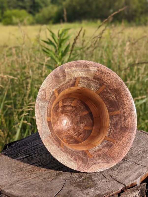 Cherry and Walnut Segmented bowl
