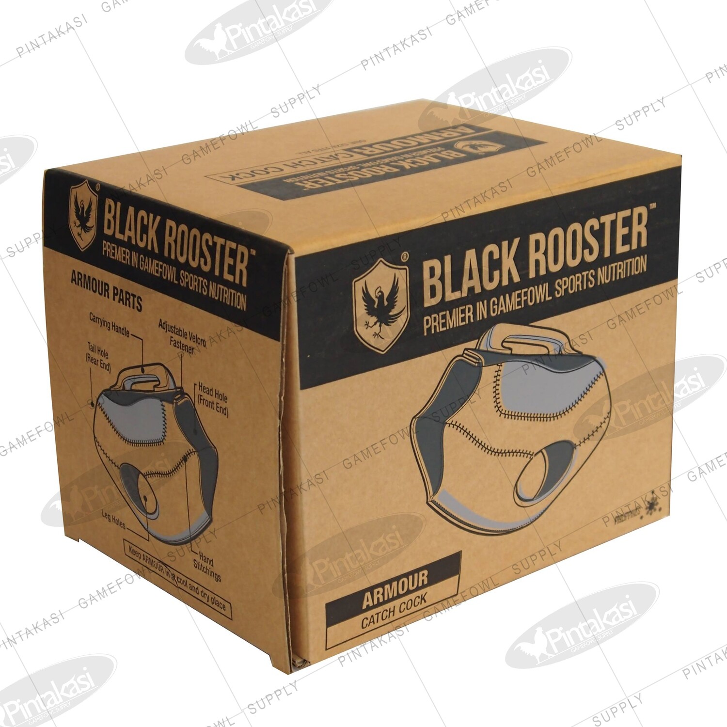 Black Rooster Leather Catch Cock Bag