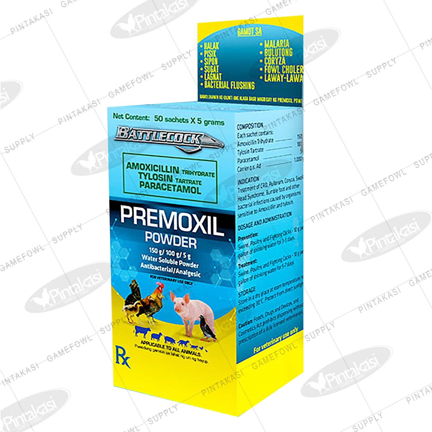 Battlecock Premoxil Water Soluble Powder 5g x 50&#39;s