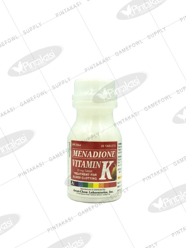 Arvet Menadione Vitamin K 25mg 20&#39;s