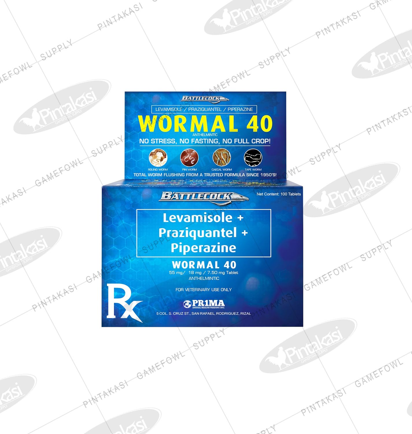 Battlecock Wormal 40 Deworming Tablet