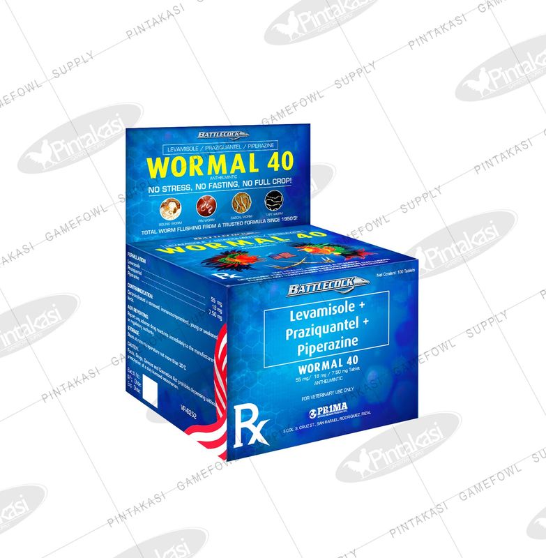 Battlecock Wormal 40 Deworming Tablet
