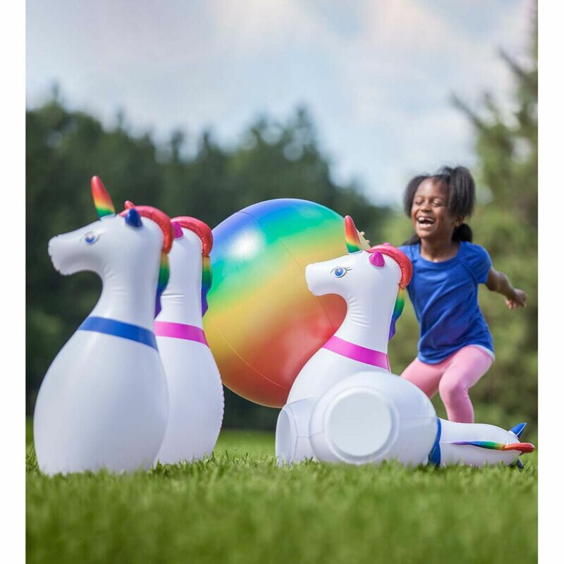 HearthSong Inflatable Unicorn Bowling