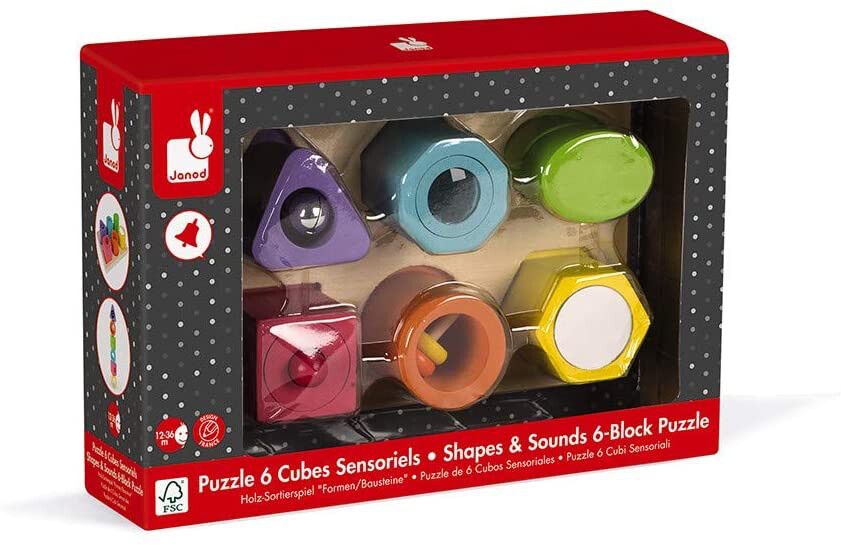 Janod I Wood Shapes/Sounds Puzzle