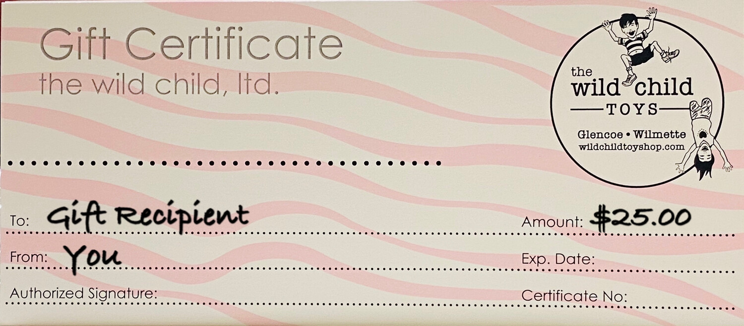 The Wild Child Gift Certificate $25