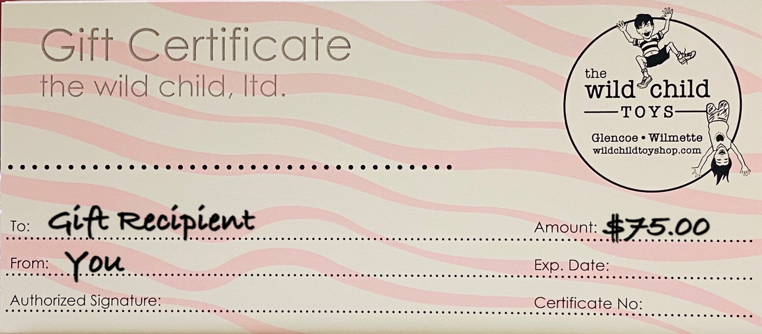 The Wild Child Gift Certificate $75