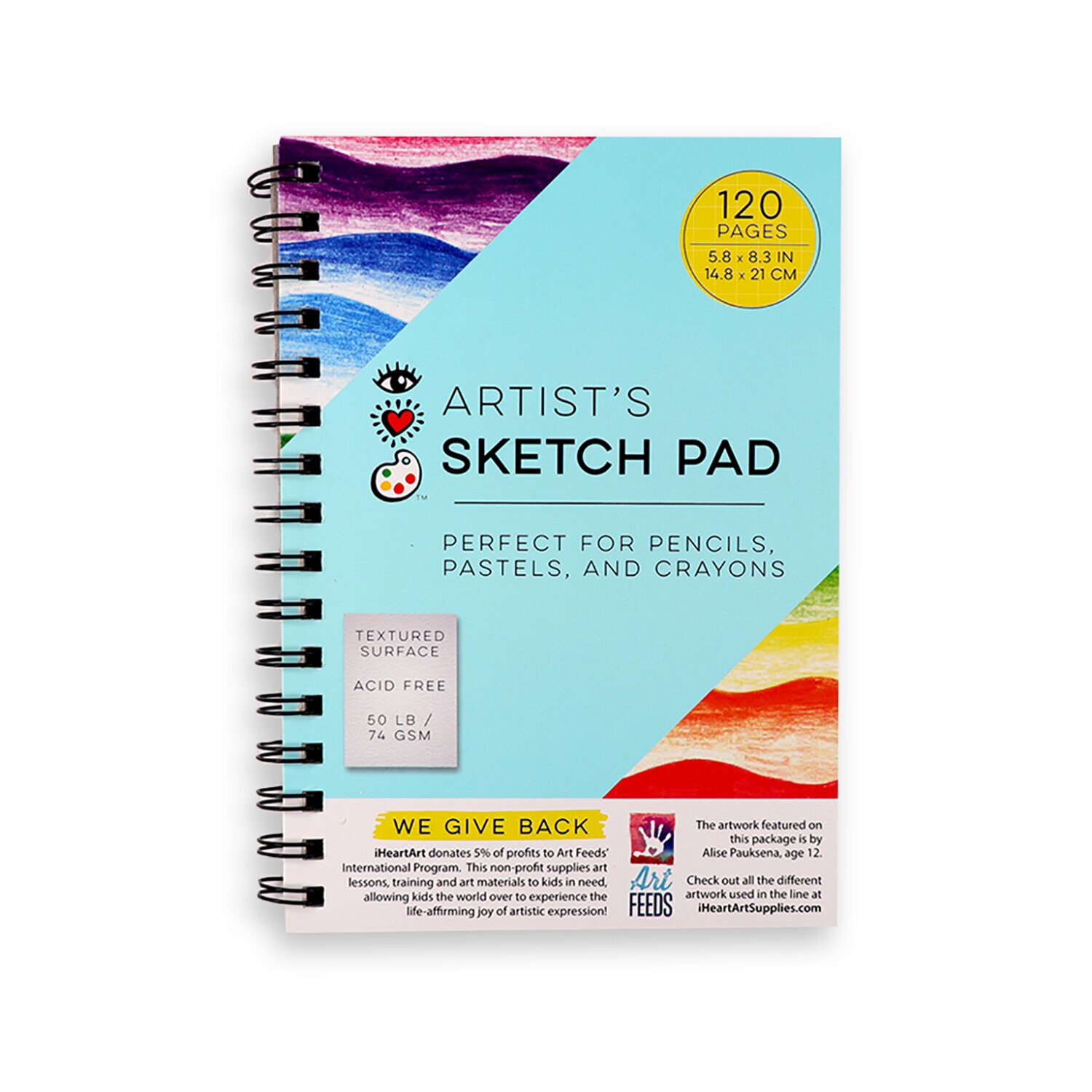 Bright Stripes Artist&#39;s Sketch Pad