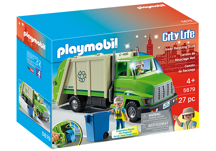 Playmobil Green Recycling Truck 