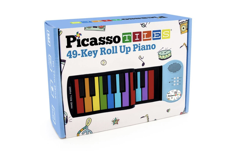 Picasso Tiles 49-Key Colorful Roll Up Piano