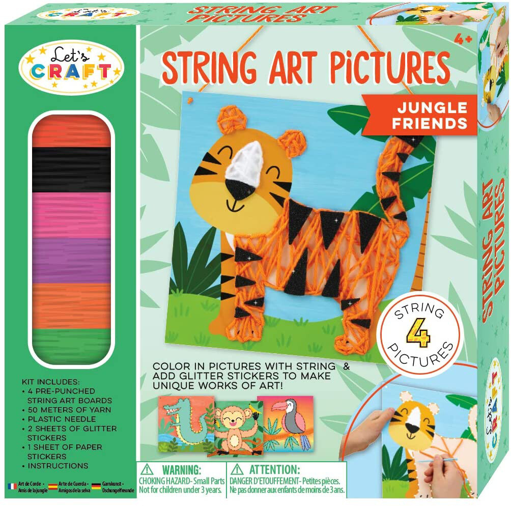 Bright Stripes String Art Pictures Unicorn