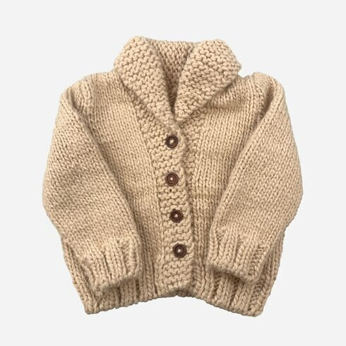 The Blueberry Hill - Latte Button Sweater