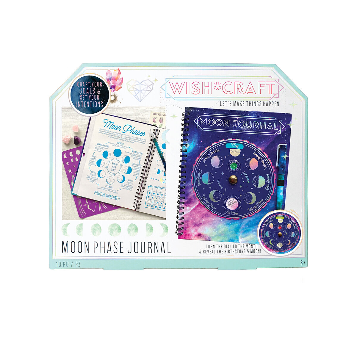 Bright Stripes Moon Phase Journal