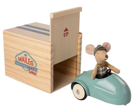 Maileg Mouse Car With Garage, Blue
