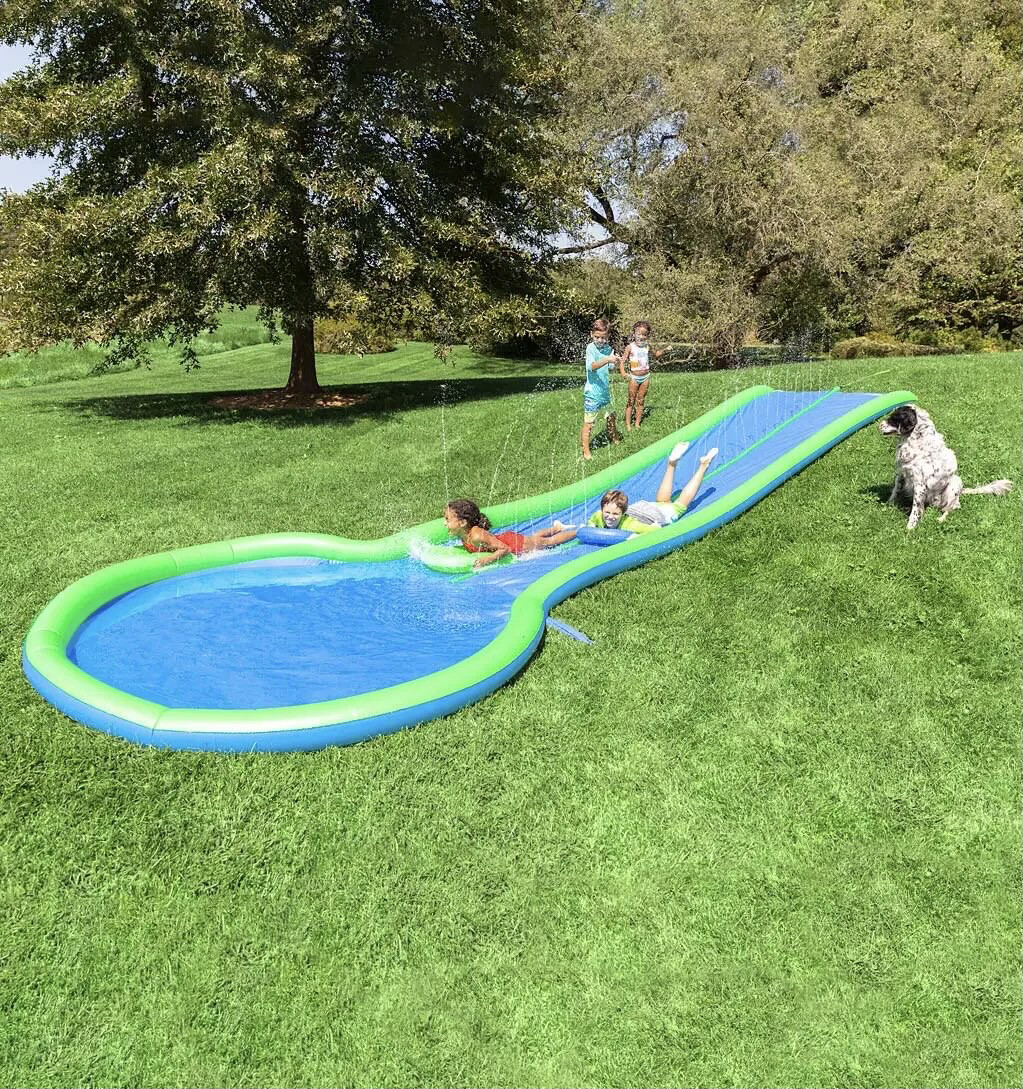 Hearthsong Ultimate Dual Waterslide With Two Speed Boards