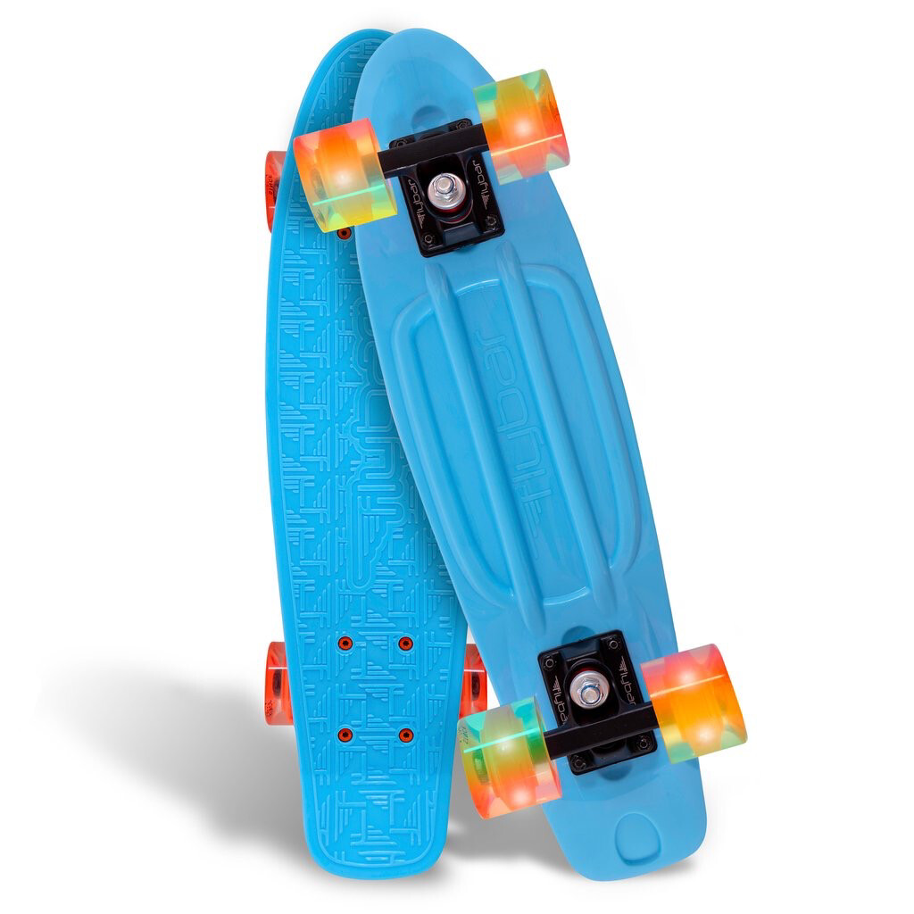 Flybar Blue Plastic Cruiser Board LED Wheels