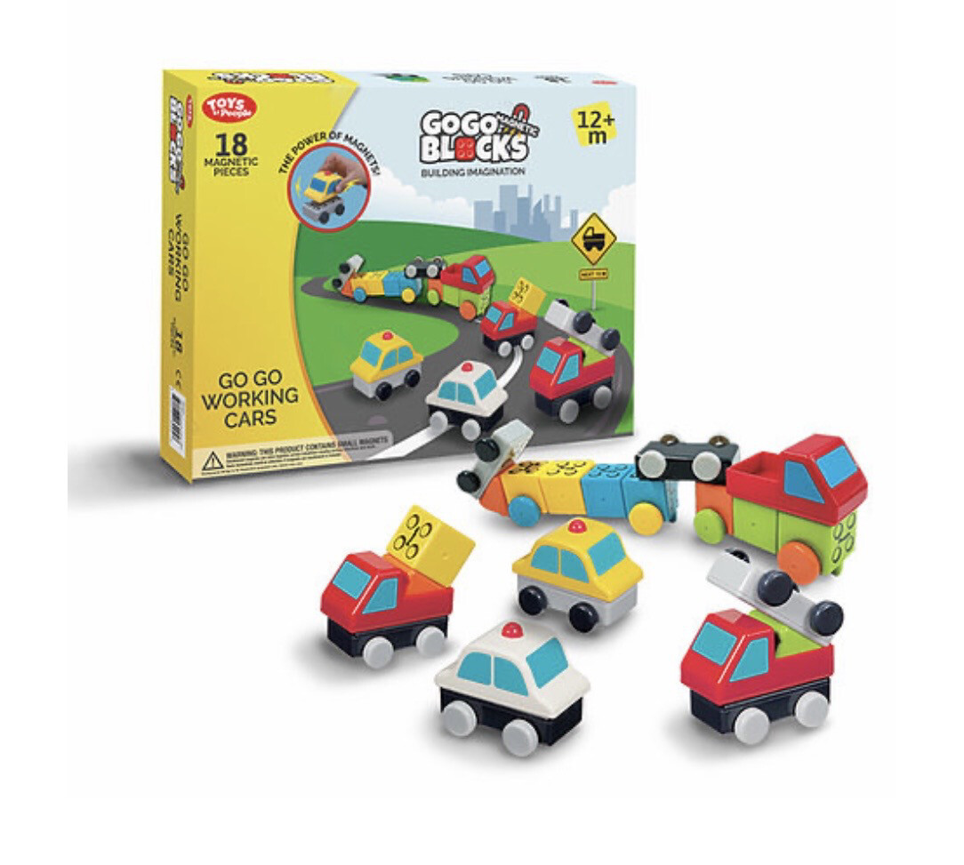 Go Go Blocks Working Cars 18pc