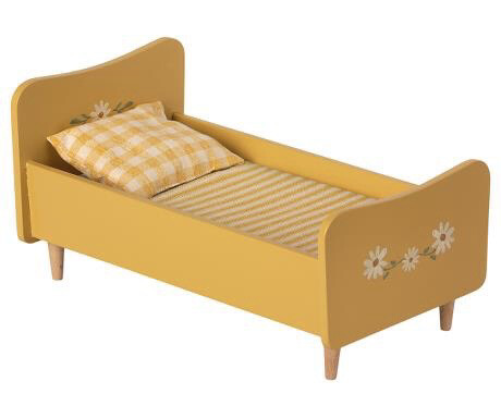Maileg Wooden Bed, Mini, Yellow