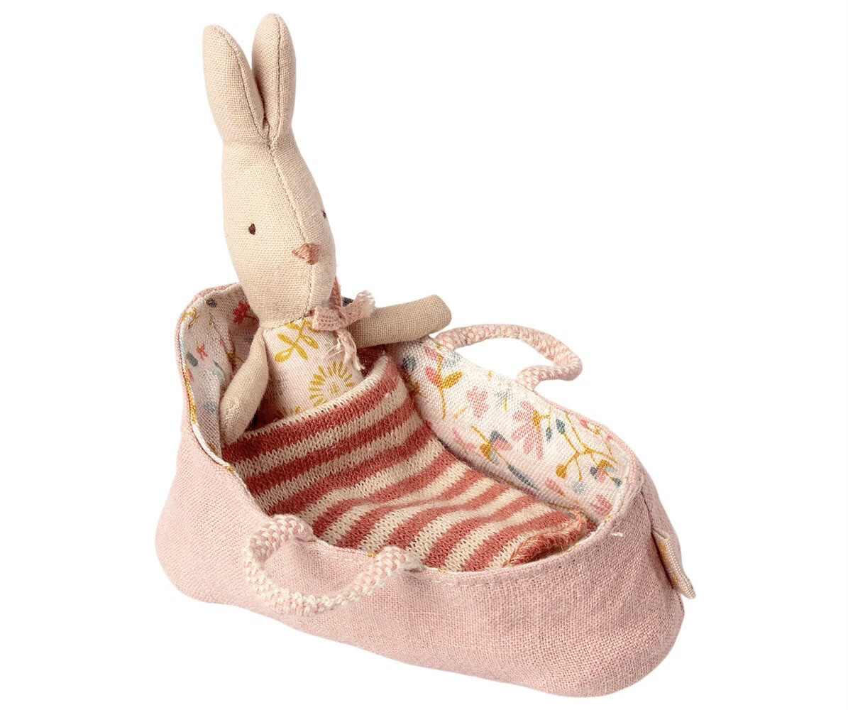 Maileg My Rabbit in Carry Cot, Color: Rose