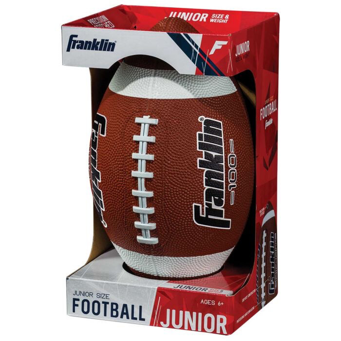 Franklin Sports Jr. Rubber Football Boxed 