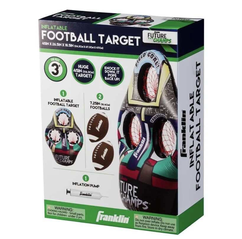 Franklin Sports Inflatable 3-Hole Football Target