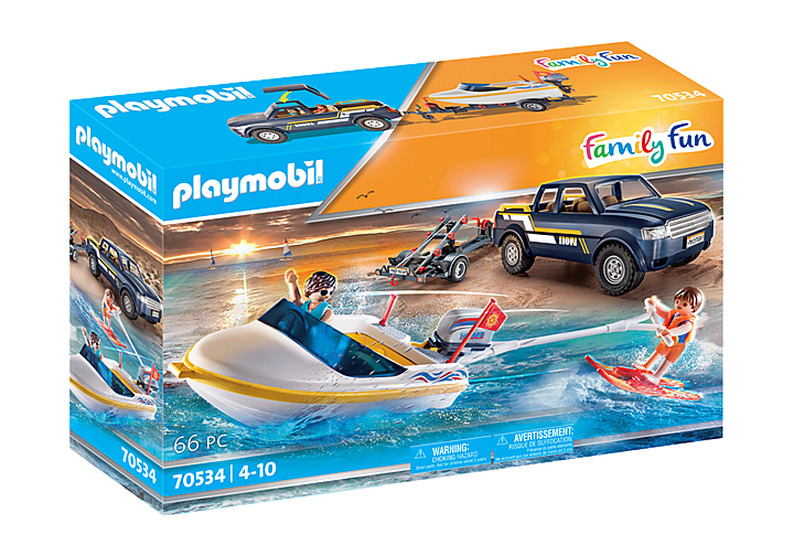 Playmobil Pick-Up with Speedboat