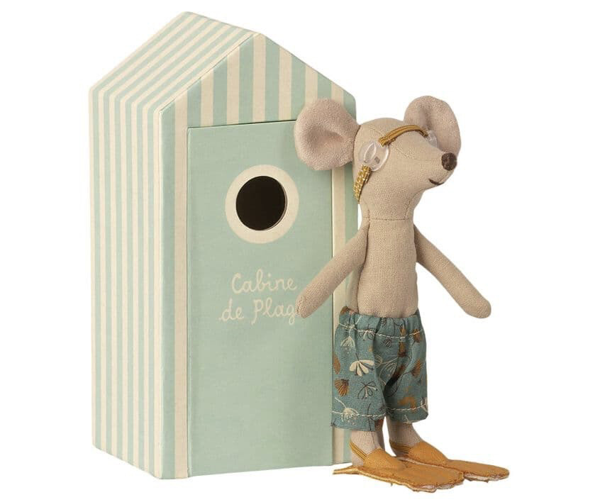 Maileg Beach Mice, Big Brother in Cabin De Plage