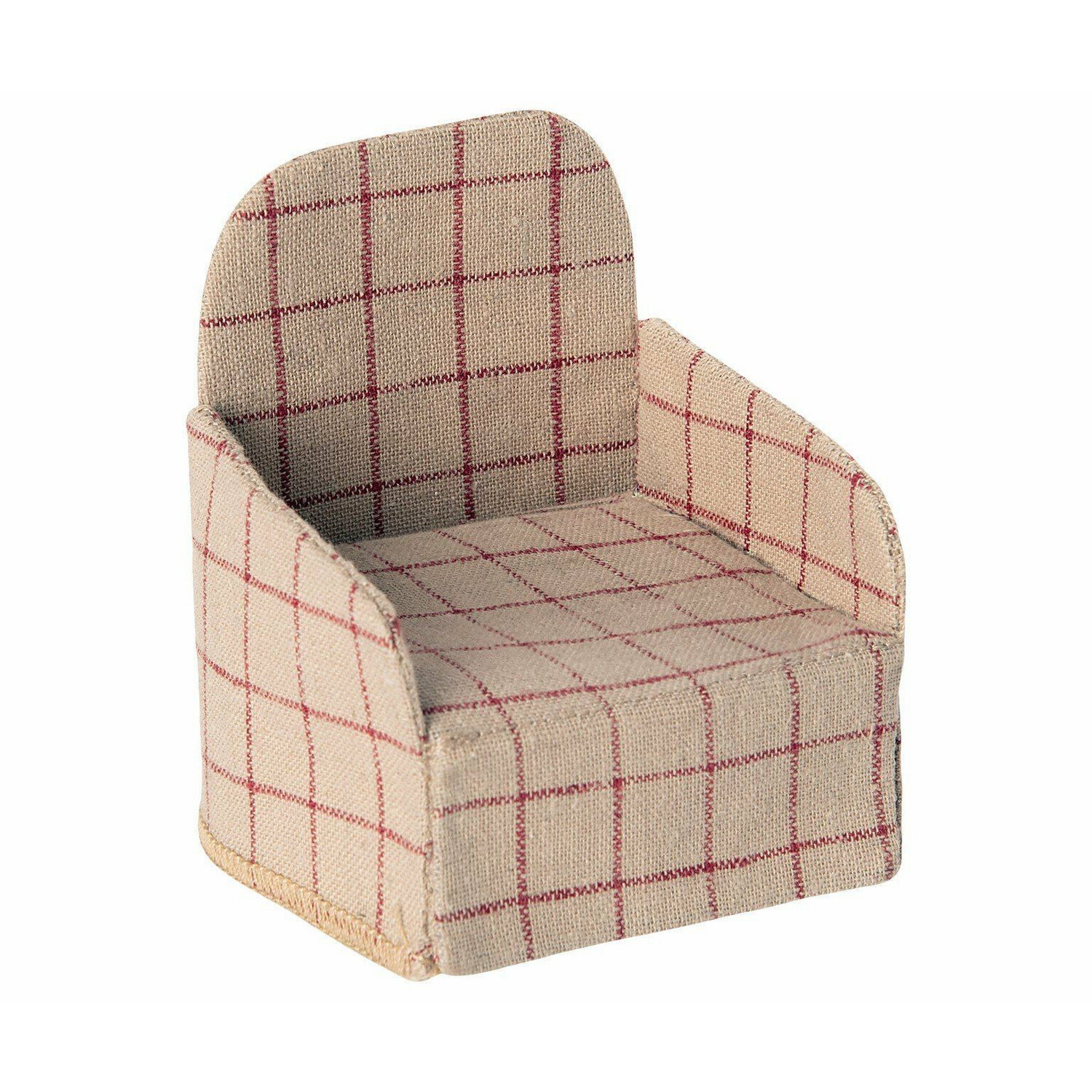 Maileg Chair, Mouse Red &amp; Tan