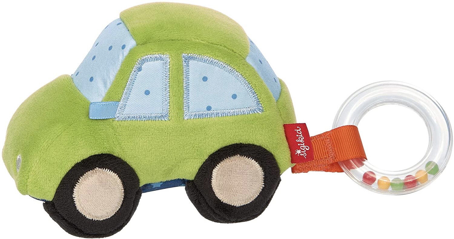 Sigikid Green Car Activity Grasp Toy 