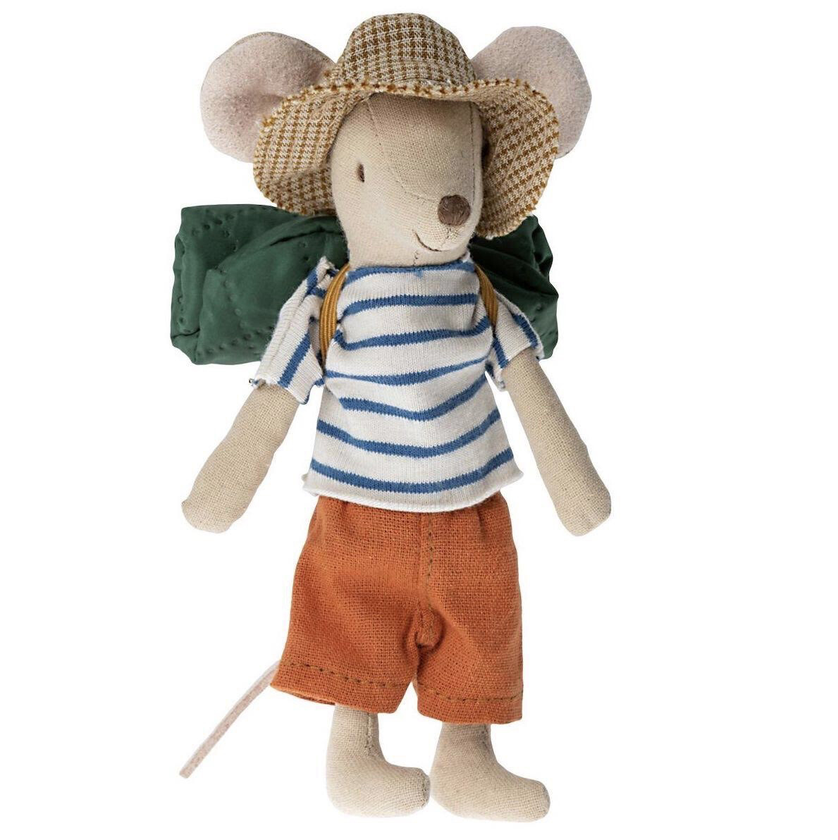 Maileg Hiker Mouse, Big Brother Blue Stripes