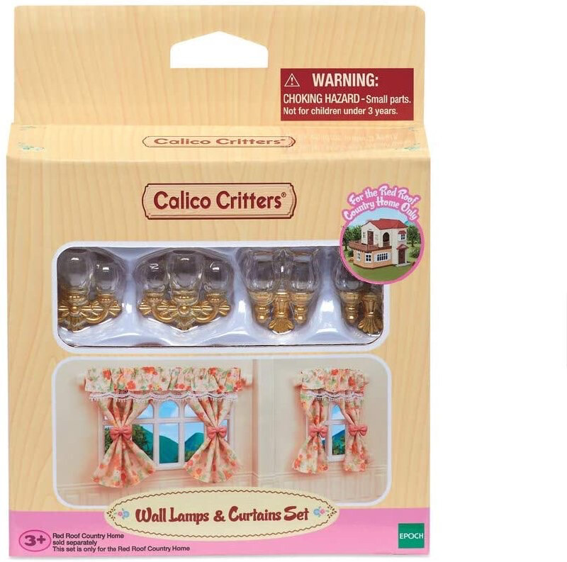Calico Critters Wall Lamp &amp; Curtain Set