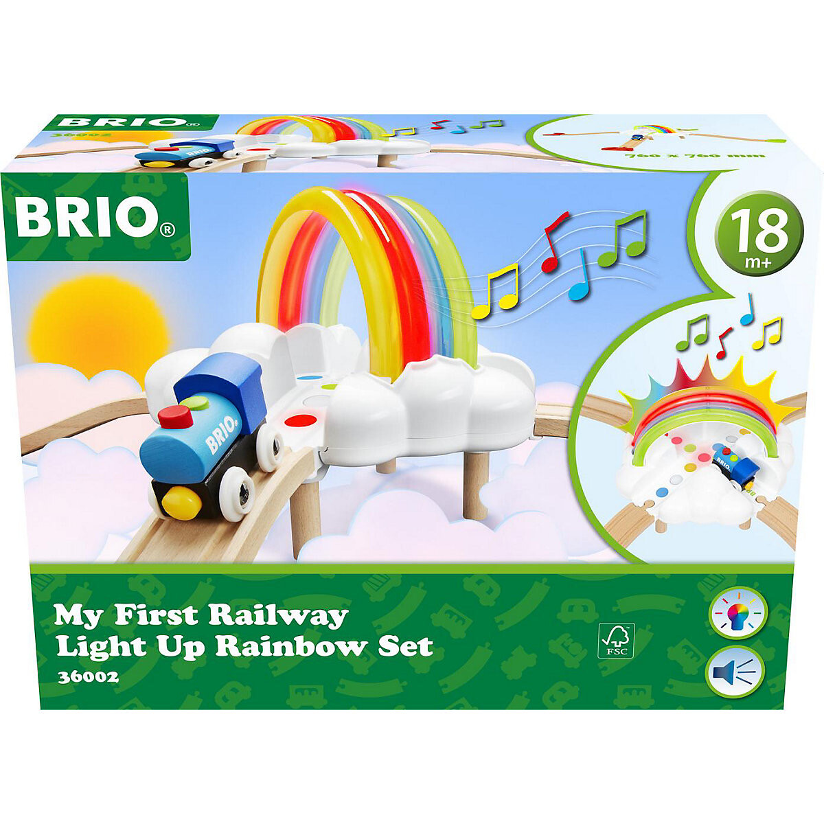 Brio My First Railway Light Up Rainbow Bridge